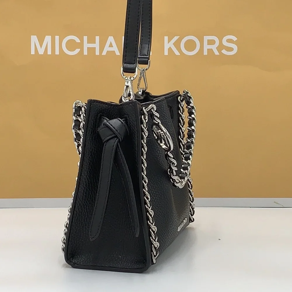 MICHAEL KORS MINA Small Belted Chain Crossbody bag BLACK COLOR